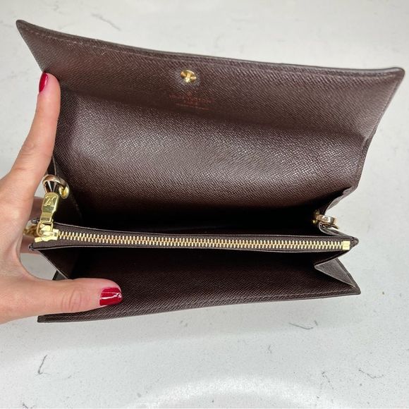 💯 AUTH Louis Vuitton Pochette Damier ebene wallet on chain - Picture 8 of 11